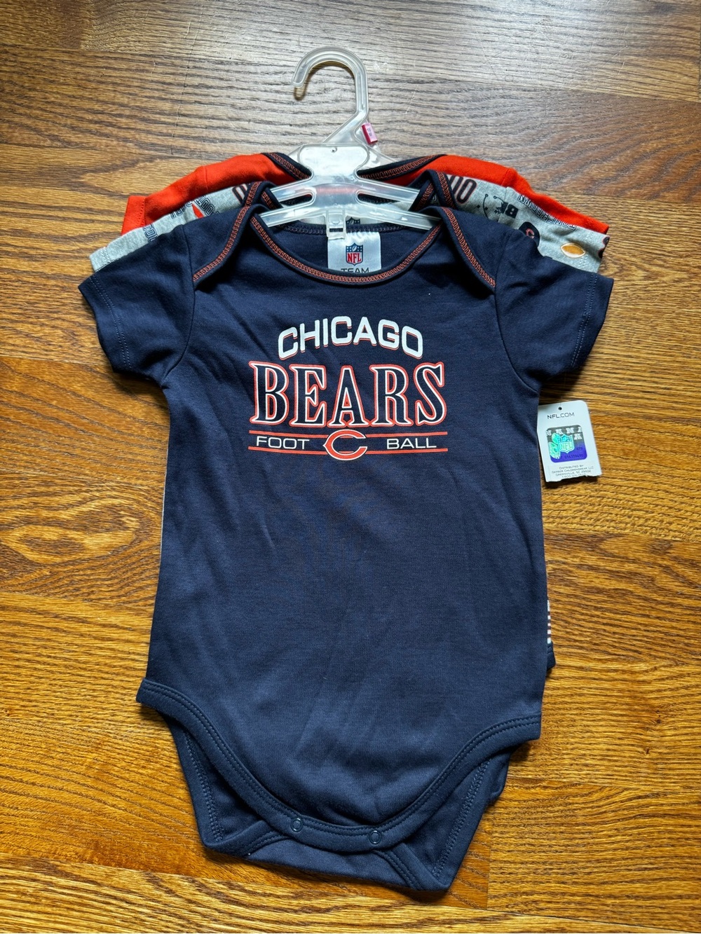 Chicago Bears Baby Bodysuit 3-Pack 18M NWT NFL